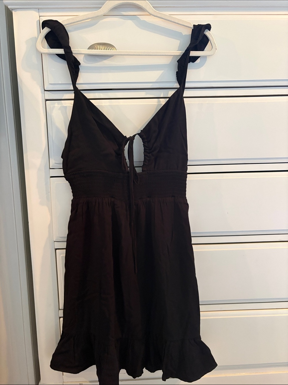 NWT Lelis Black Tie-Front Sundress